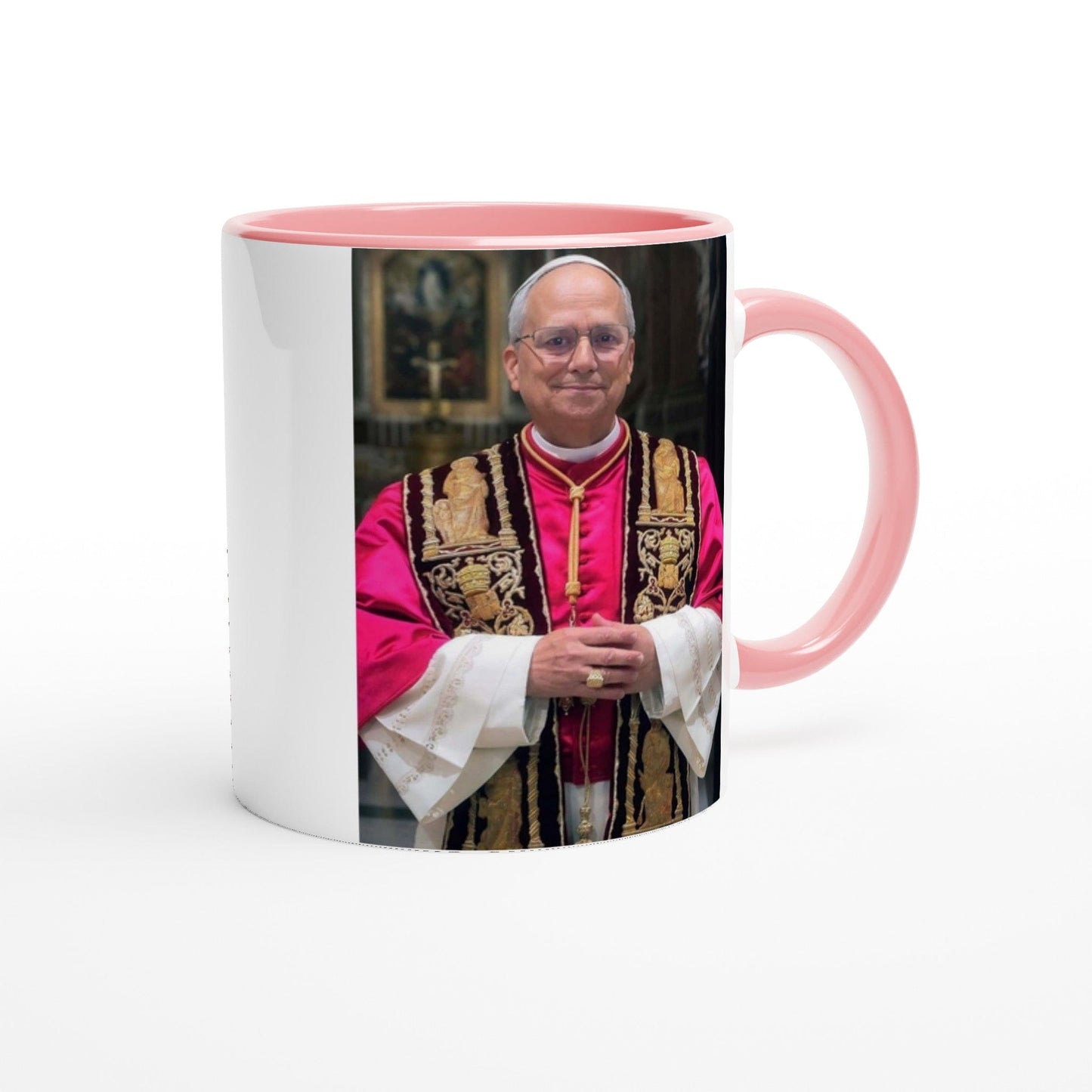 Pope Leo XIV Ceramic Mug - Elegant 11oz Design with Colored Accents | Catholically