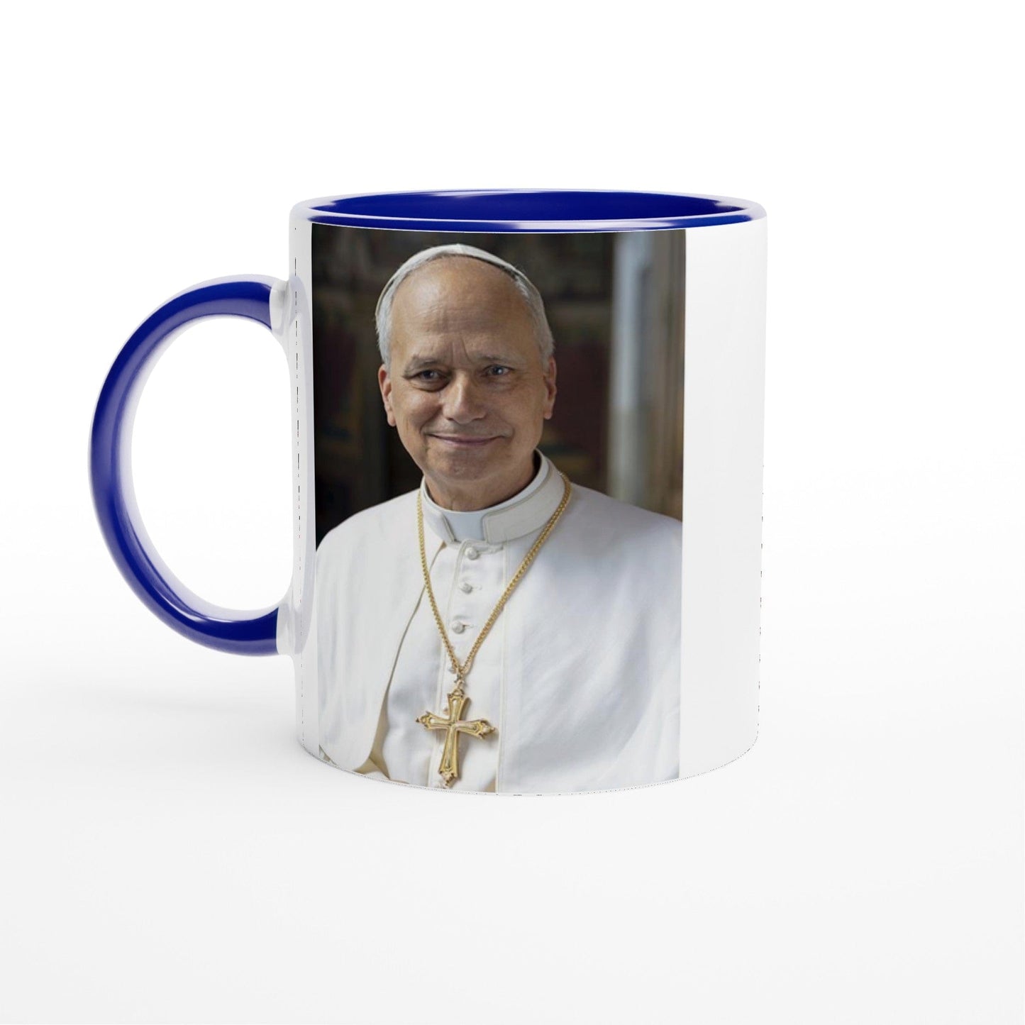 Pope Leo XIV Ceramic Mug - Elegant 11oz Design with Colored Accents | Catholically