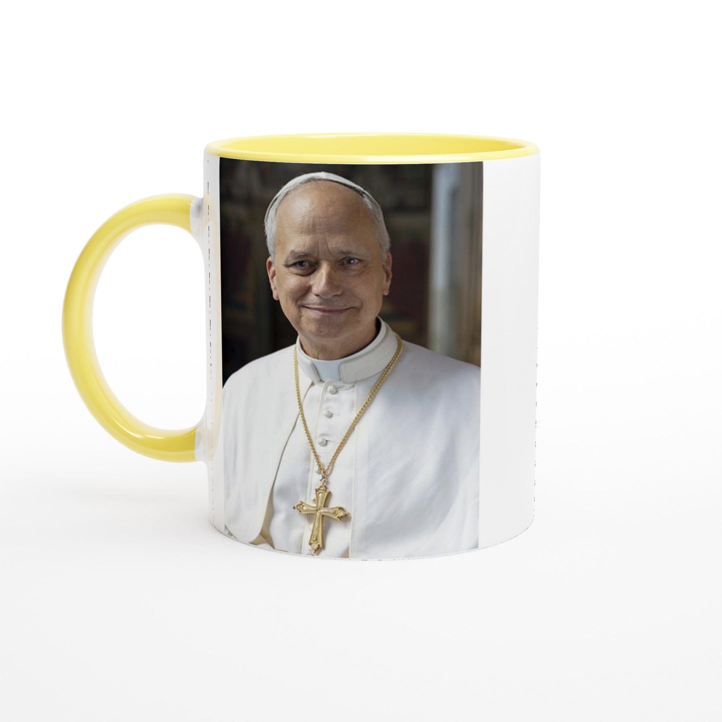 Pope Leo XIV Ceramic Mug - Elegant 11oz Design with Colored Accents | Catholically