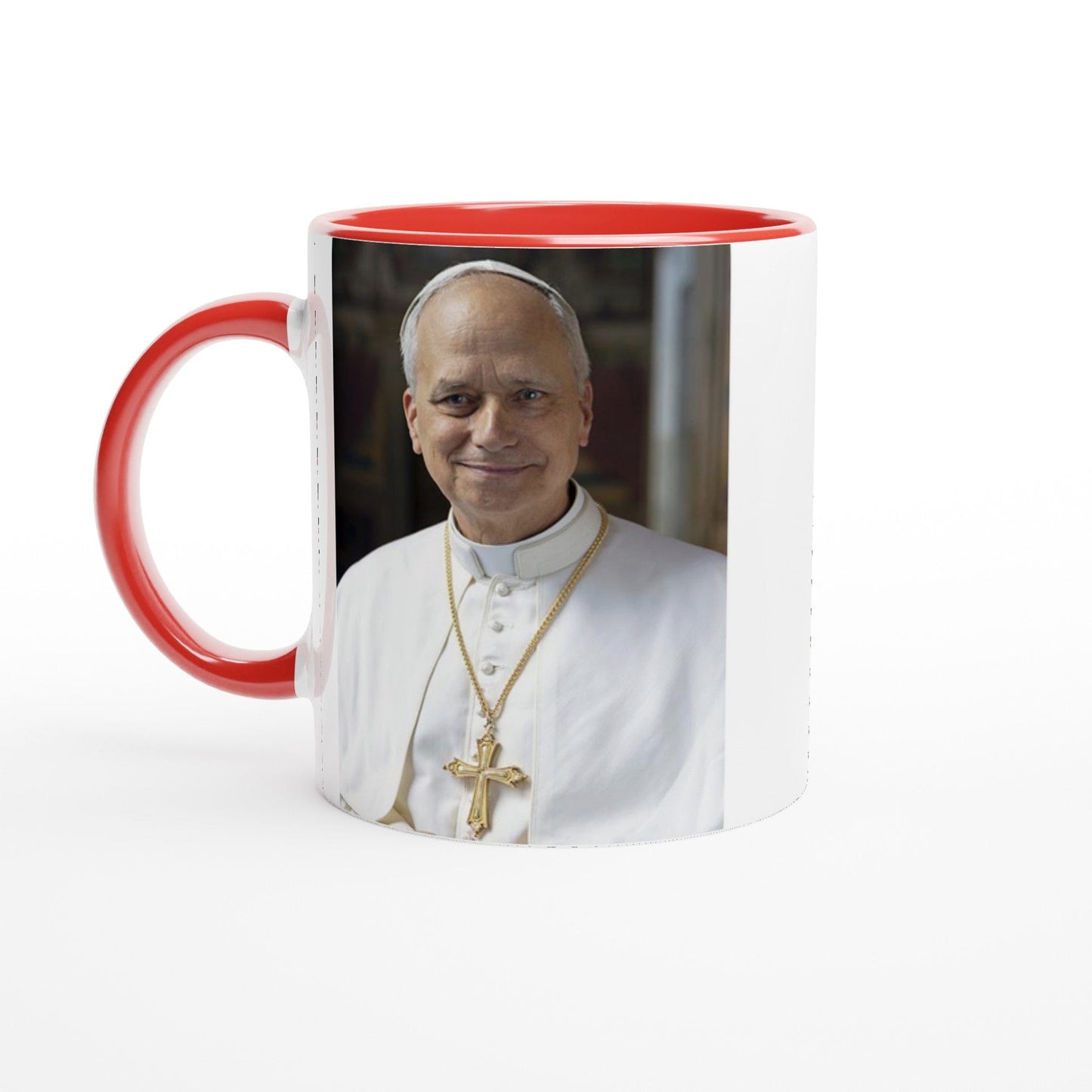 Pope Leo XIV Ceramic Mug - Elegant 11oz Design with Colored Accents | Catholically