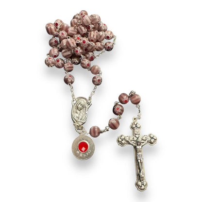 Purple Venetian Glass Murrina - St. John Paul II Relic Rosary | Catholically