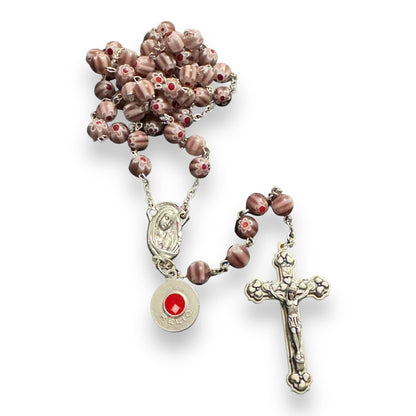 Purple Venetian Glass Murrina - St. John Paul II Relic Rosary | Catholically