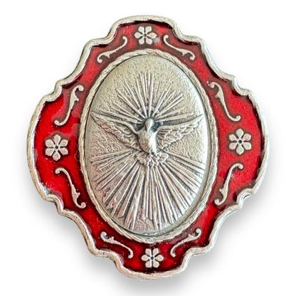Red Holy Spirit Tiny Rosary with Dove Box – Blessed in Rome | Catholically