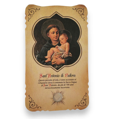 Relic Card of St. Anthony of Padua - Touched to Tongue Relic | Catholically
