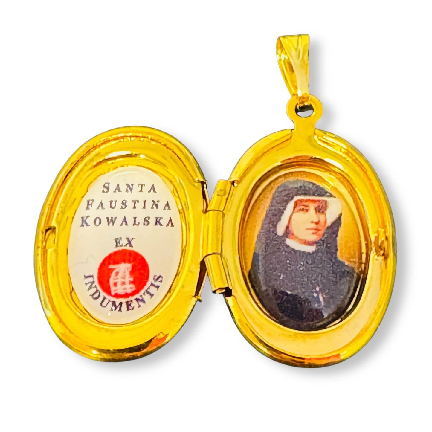 Reliquary Medal - 2nd Class Relic St. Faustina Kowalska | Catholically