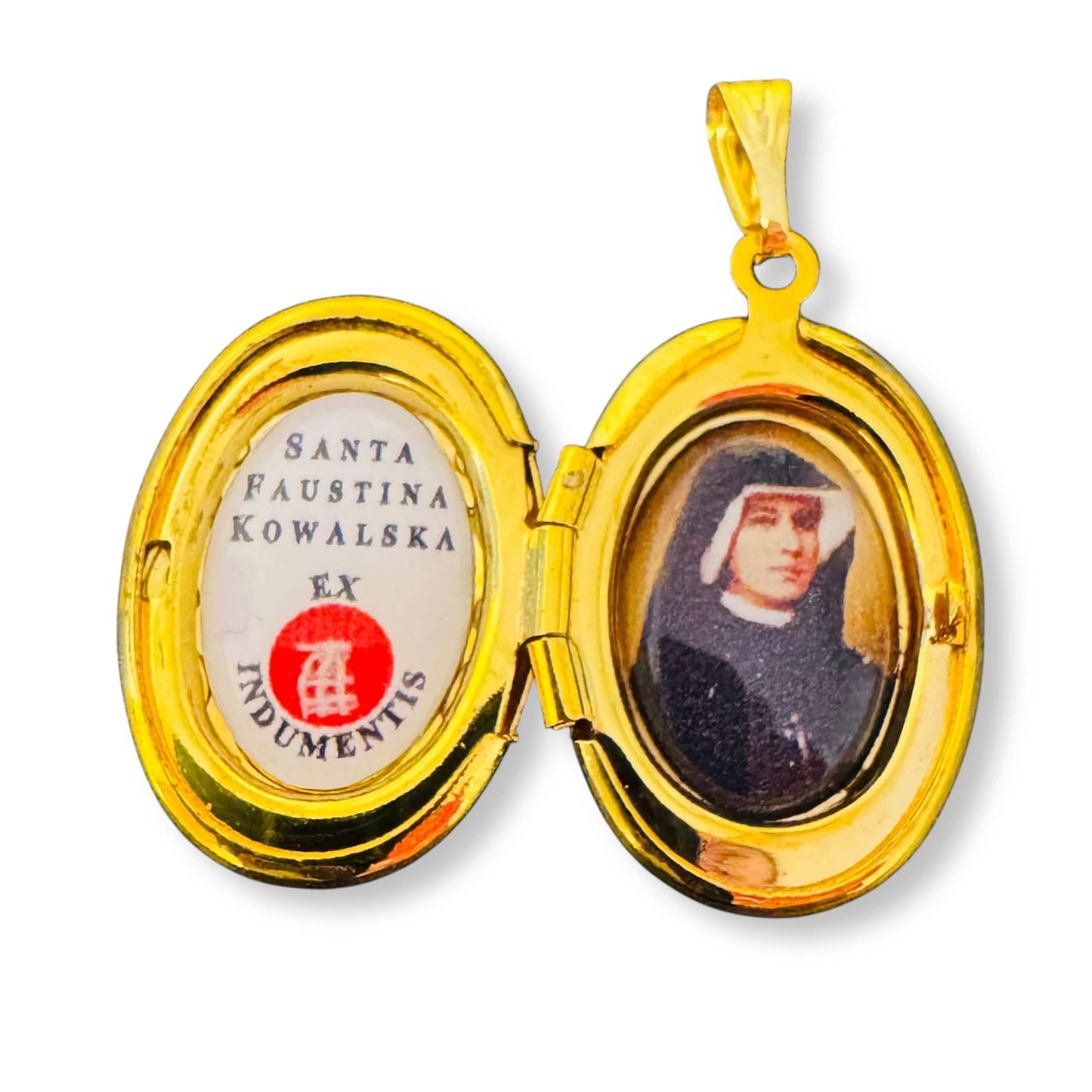 Reliquary Medal - 2nd Class Relic St. Faustina Kowalska | Catholically