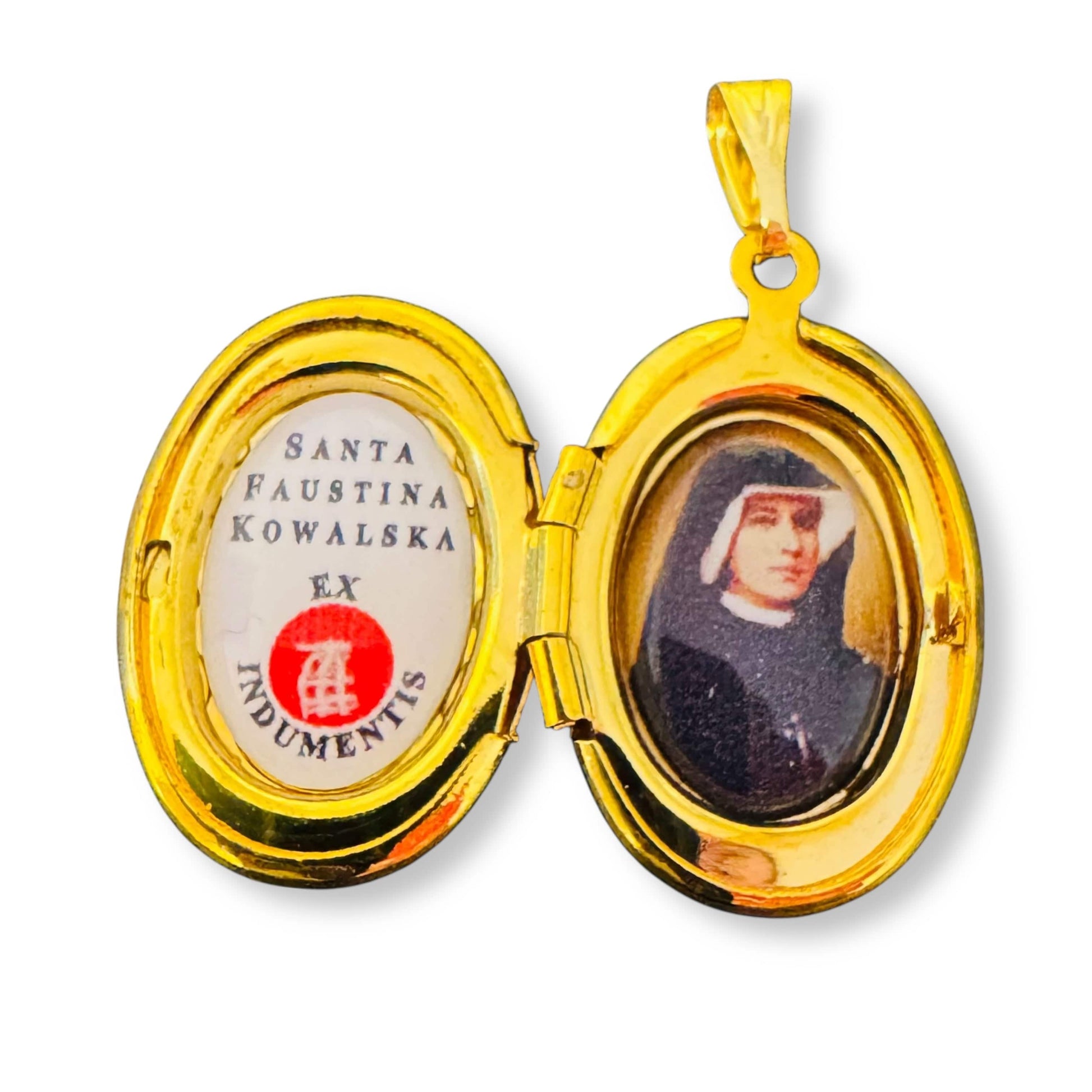 Reliquary Medal - 2nd Class Relic St. Faustina Kowalska | Catholically