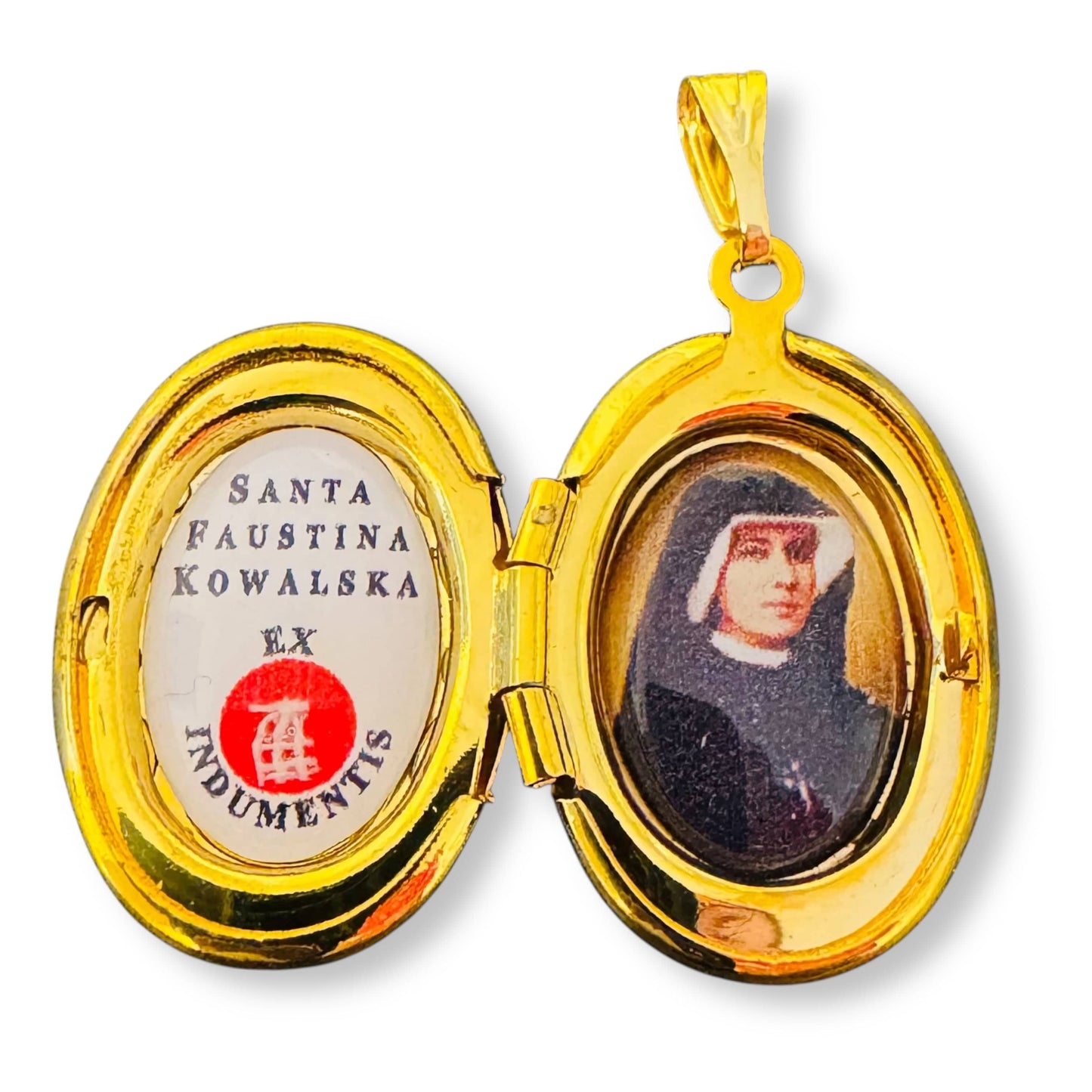 Reliquary Medal - 2nd Class Relic St. Faustina Kowalska | Catholically