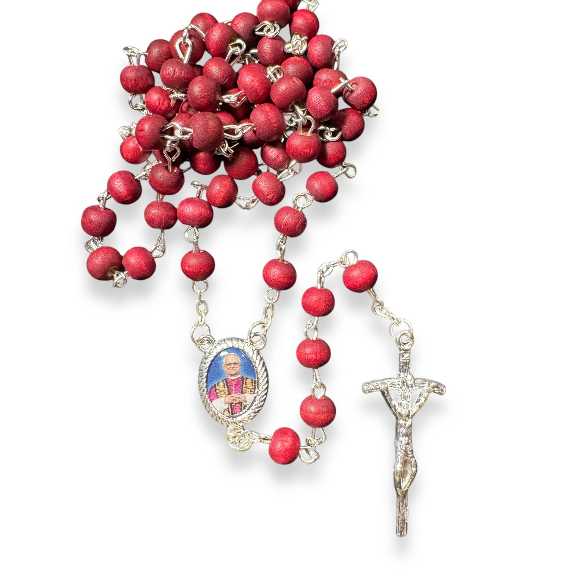 Blessed Rose Petal Rosary - Pope Leo XIV Angelus Edition from Rome | Catholically