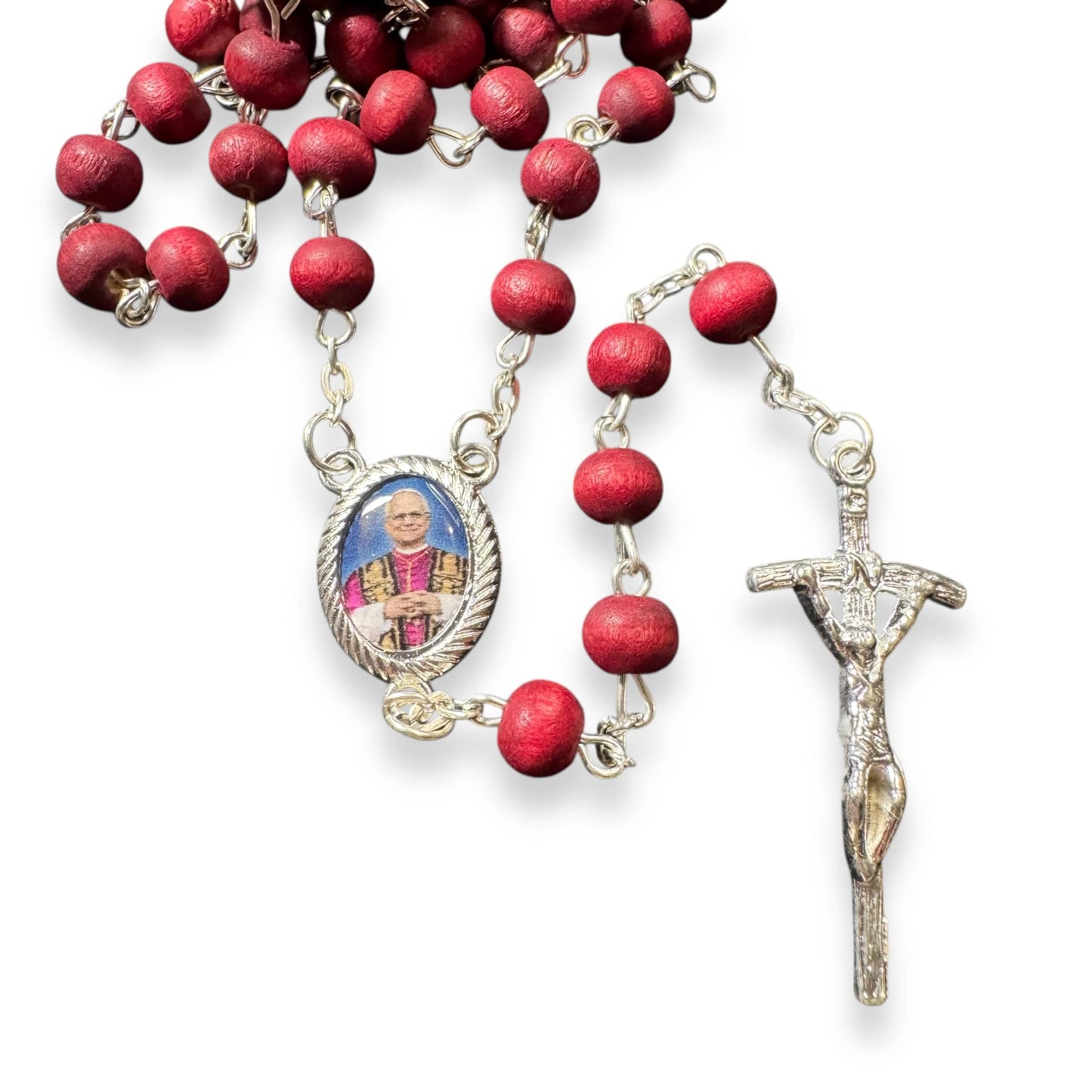 Blessed Rose Petal Rosary - Pope Leo XIV Angelus Edition from Rome | Catholically