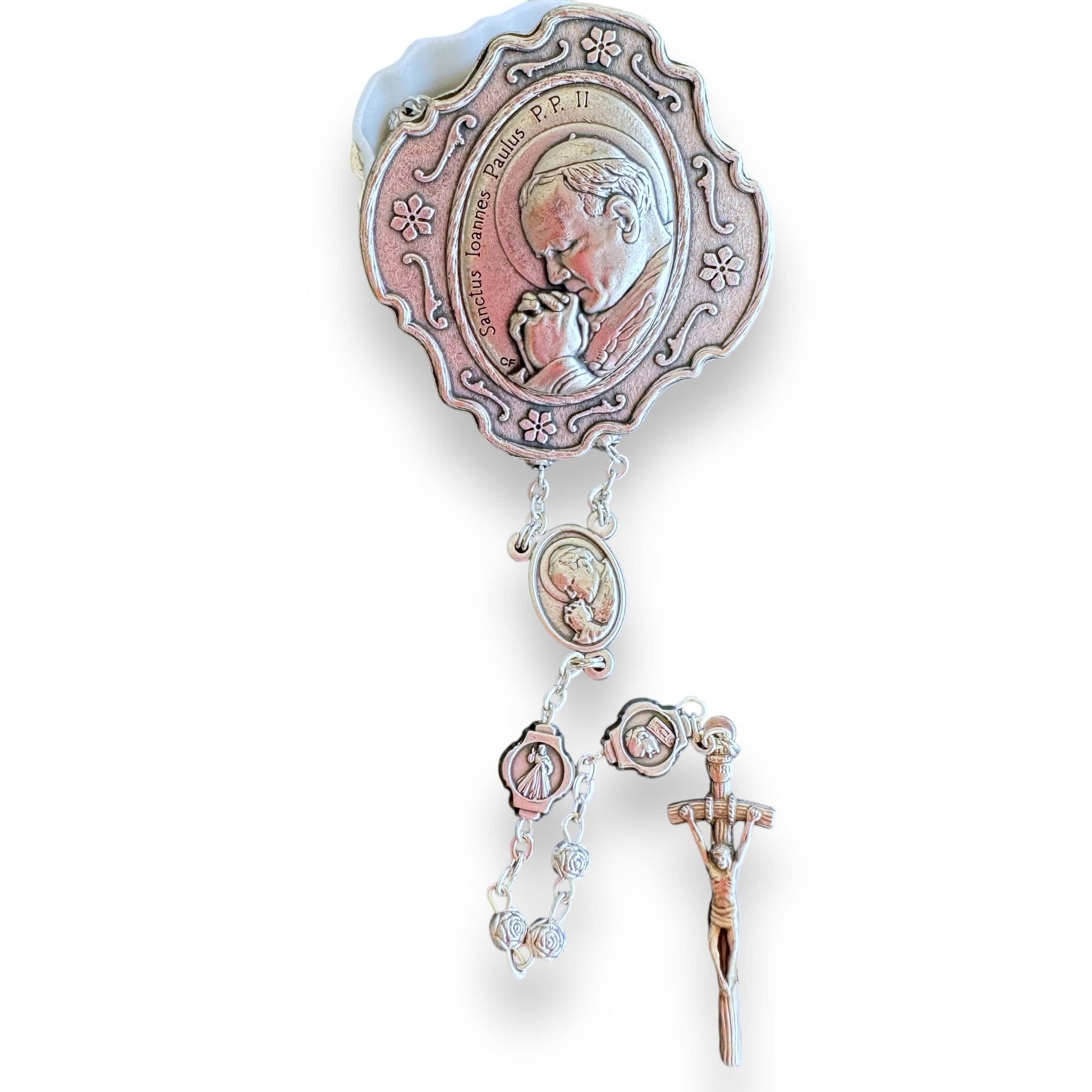 Rosary Saint JpII -St.John Paul Ii Pope Filigree Rosary w/ case | Catholically