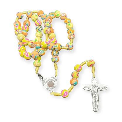 Rosary with Relic of The Holy Ground of Medjugorje Blessed By Pope | Catholically