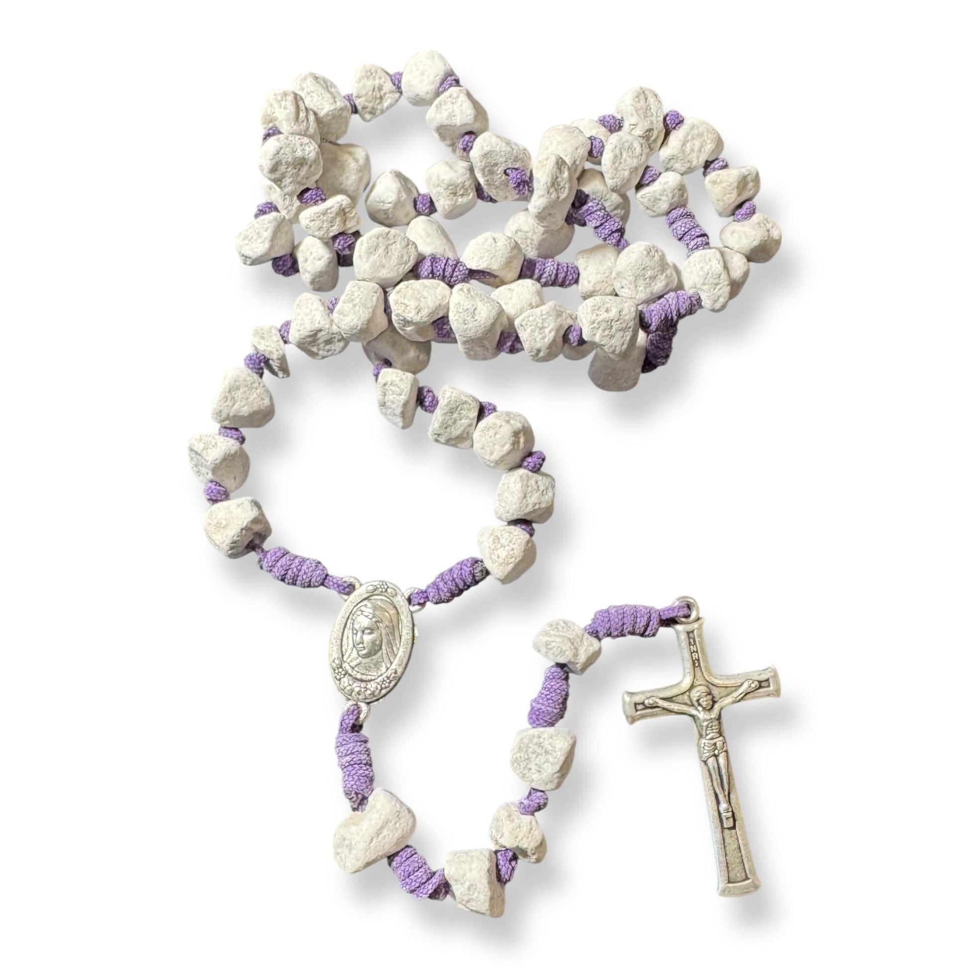 Rosary With Relic Rocks From the Holy Ground of Medjugorje - Blessed By Pope | Catholically