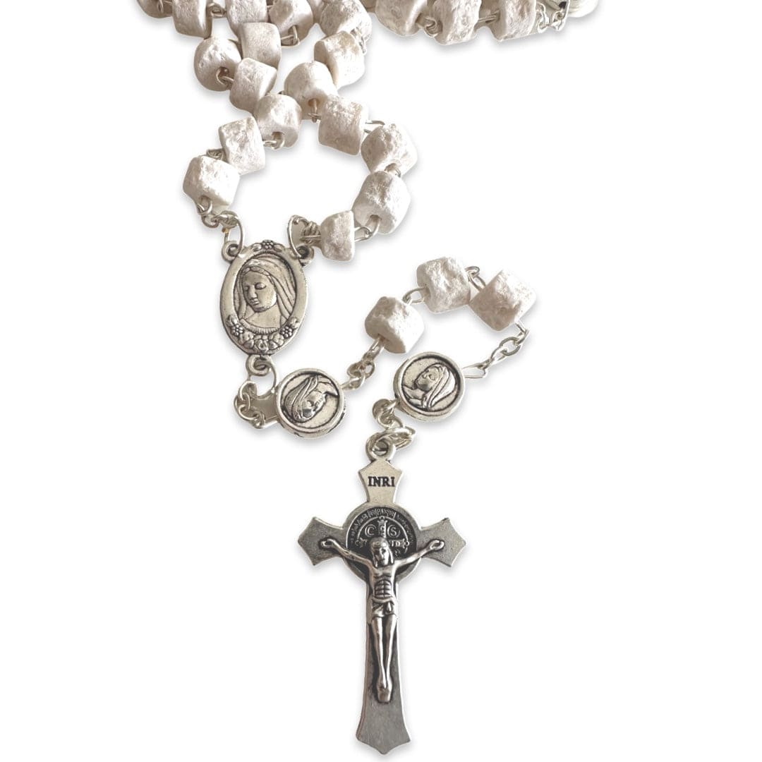 Rosary With Relic Rocks From the Holy Ground Of Medjugorje - Blessed By Pope | Catholically