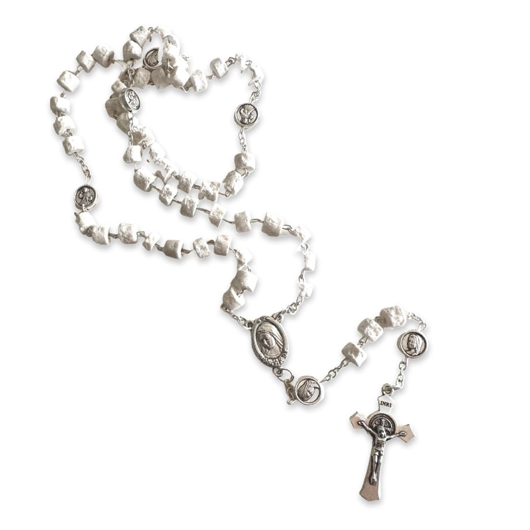 Rosary With Relic Rocks From the Holy Ground Of Medjugorje - Blessed By Pope | Catholically
