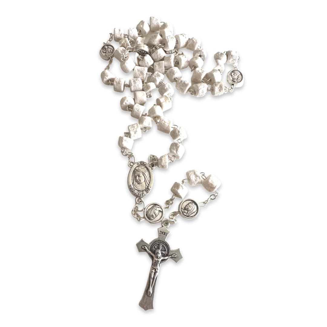 Rosary With Relic Rocks From the Holy Ground Of Medjugorje - Blessed By Pope | Catholically