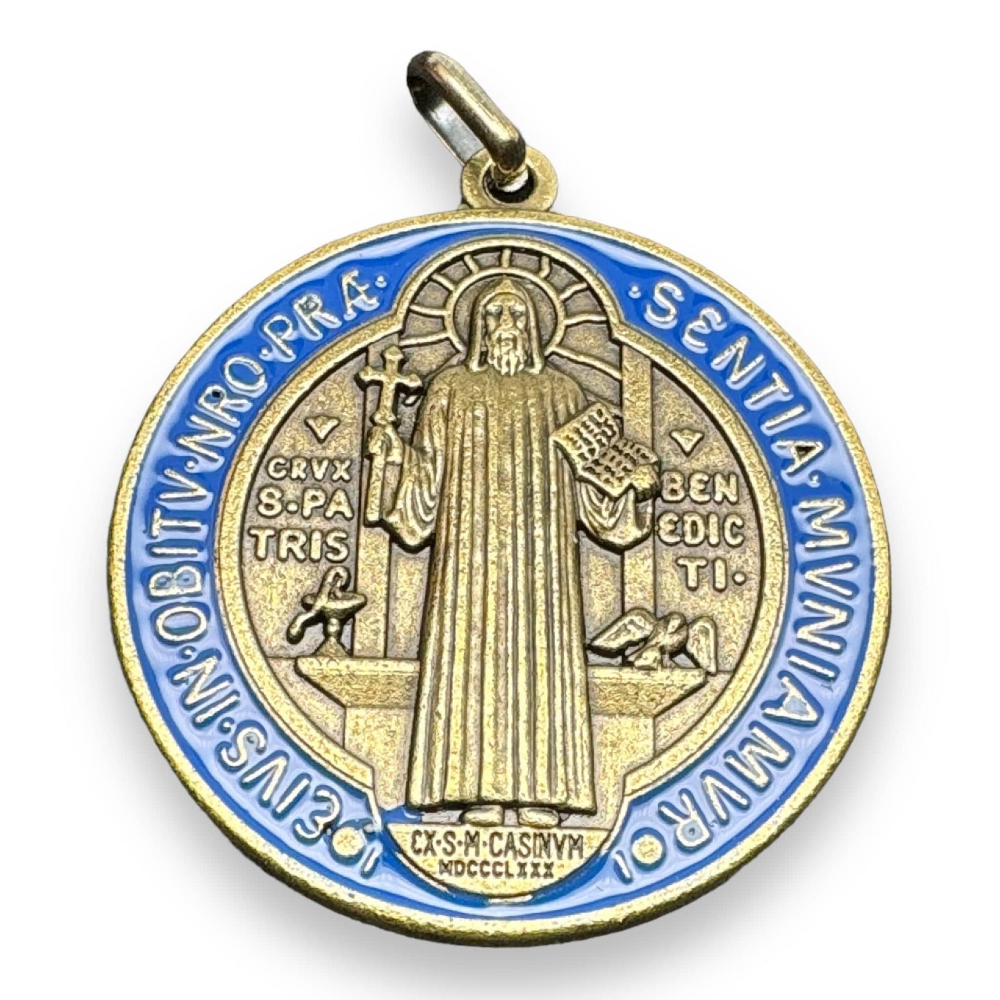 Saint Benedict 1" 1/2 medal - Exorcism - Medalla de San Benito - Blessed By Pope | Catholically
