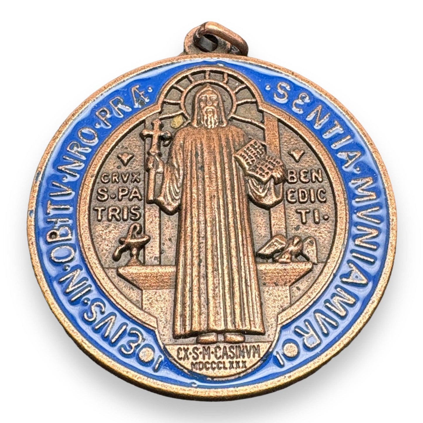 Saint Benedict 1" 1/2 Medal - Exorcism - Medalla de San Benito - Blessed By Pope | Catholically