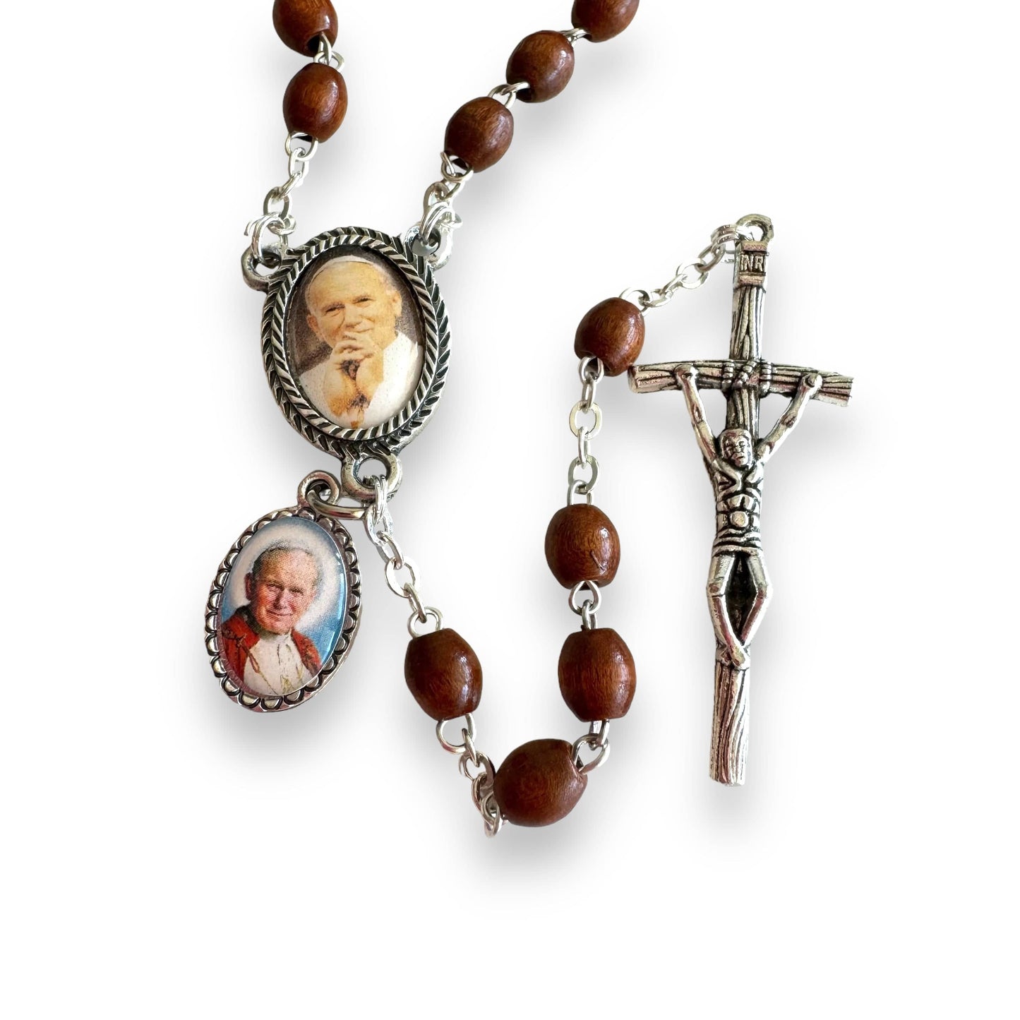 Saint JPII - St.John Paul II  - Canonization Rosary + Relic Medal | Catholically