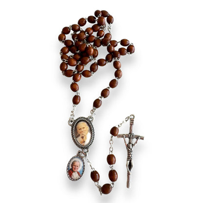 Saint JPII - St.John Paul II  - Canonization Rosary + Relic Medal | Catholically