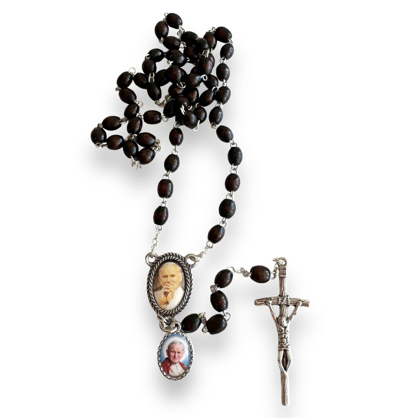 Saint JPII - St.John Paul II  - Canonization Rosary + Relic Medal | Catholically