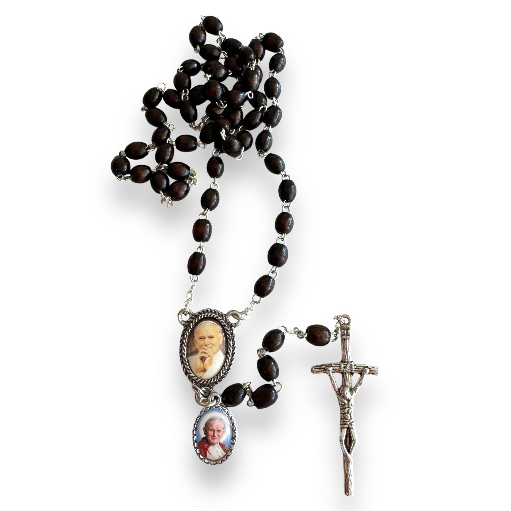 Saint JPII - St.John Paul II  - Canonization Rosary + Relic Medal | Catholically