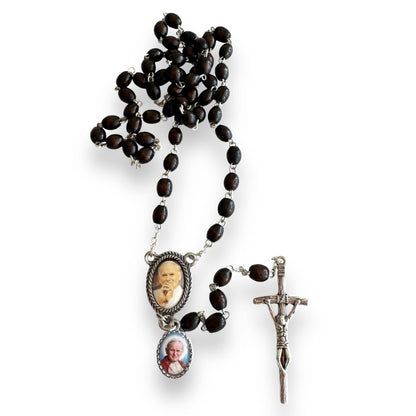 Saint JPII - St.John Paul II  - Canonization Rosary + Relic Medal | Catholically