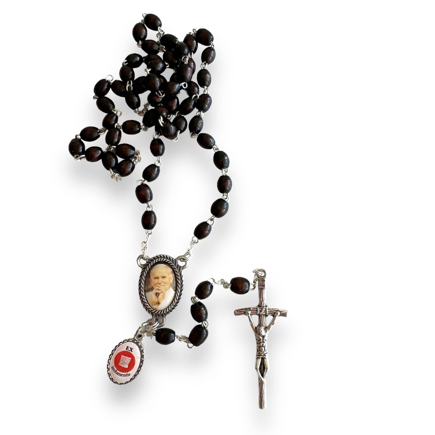 Saint JPII - St.John Paul II  - Canonization Rosary + Relic Medal | Catholically