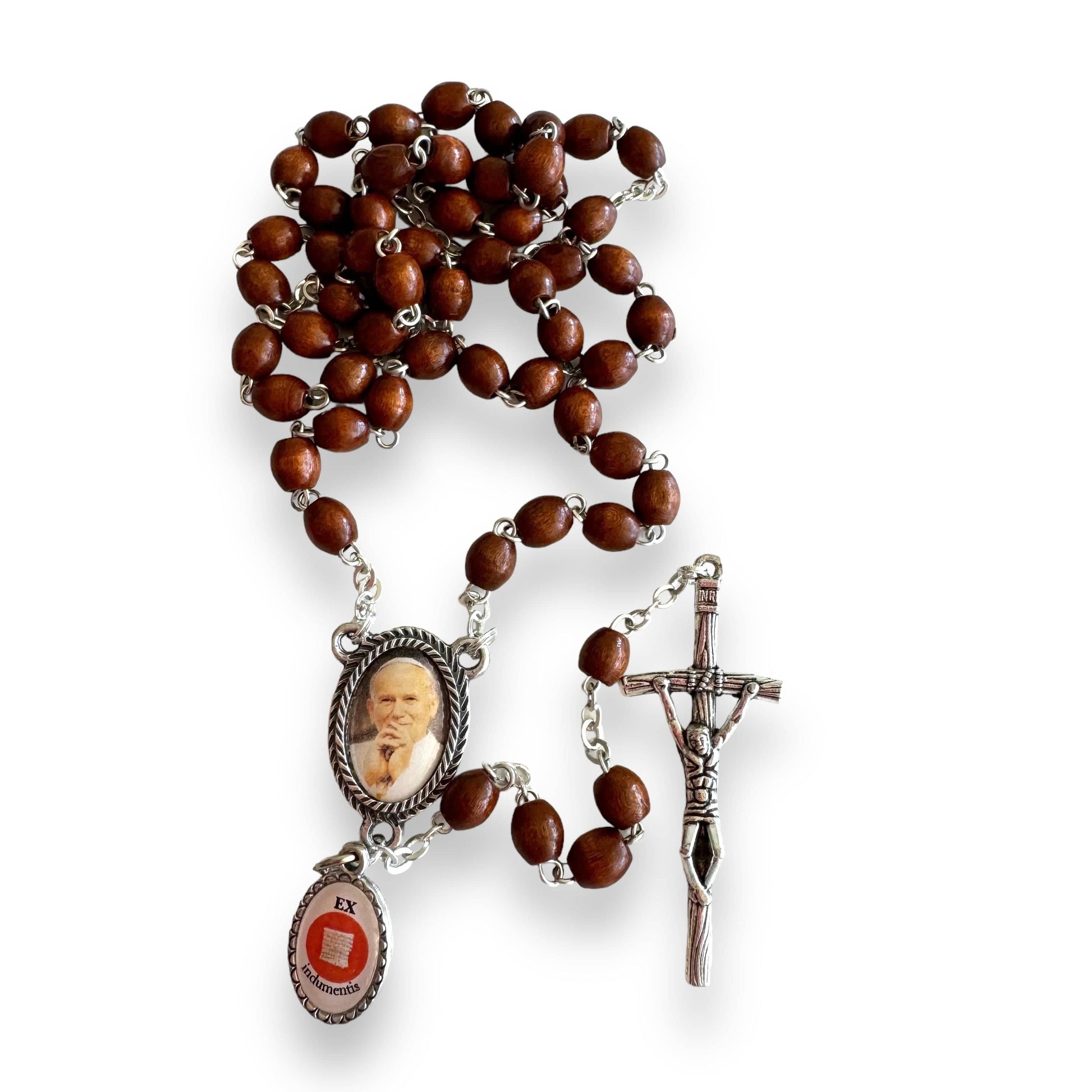 Saint JPII - St.John Paul II  - Canonization Rosary + Relic Medal | Catholically