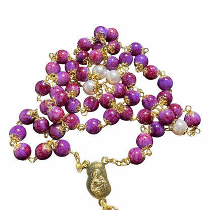 Saint JPII - St.John Paul II Pope - Blessed Rosary with Relic Ex-Indumentis | Catholically