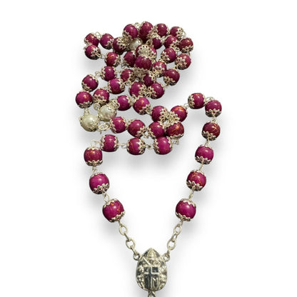 Saint JPII - St.John Paul II Pope - Blessed Rosary with Relic Ex-Indumentis | Catholically