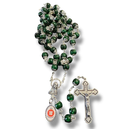 Saint JPII -St.John Paul II Pope- Canonization Rosary + Medal w/ Free Relic | Catholically