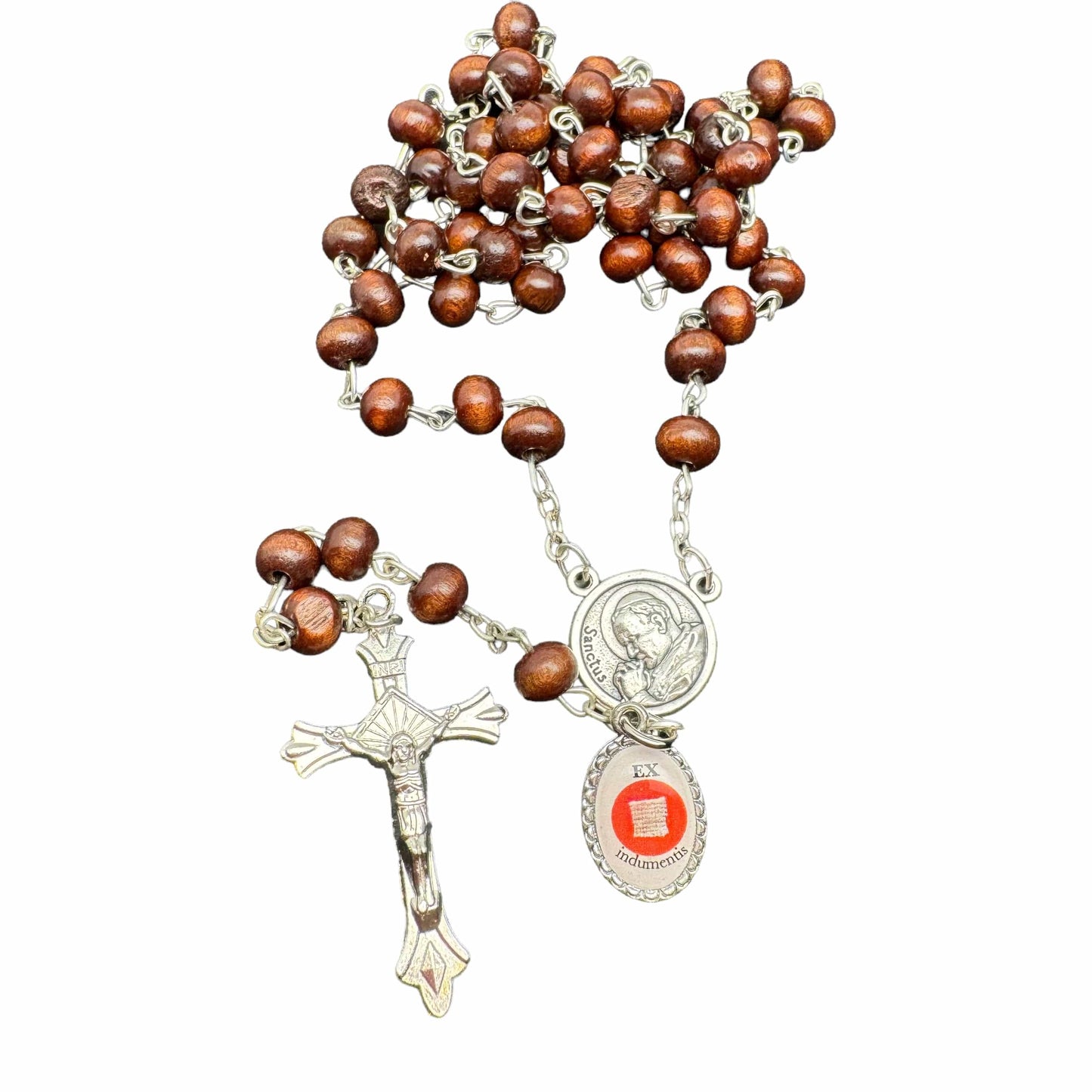 Saint JPII -St.John Paul II Pope- Canonization Rosary + Medal w/ Free Relic | Catholically