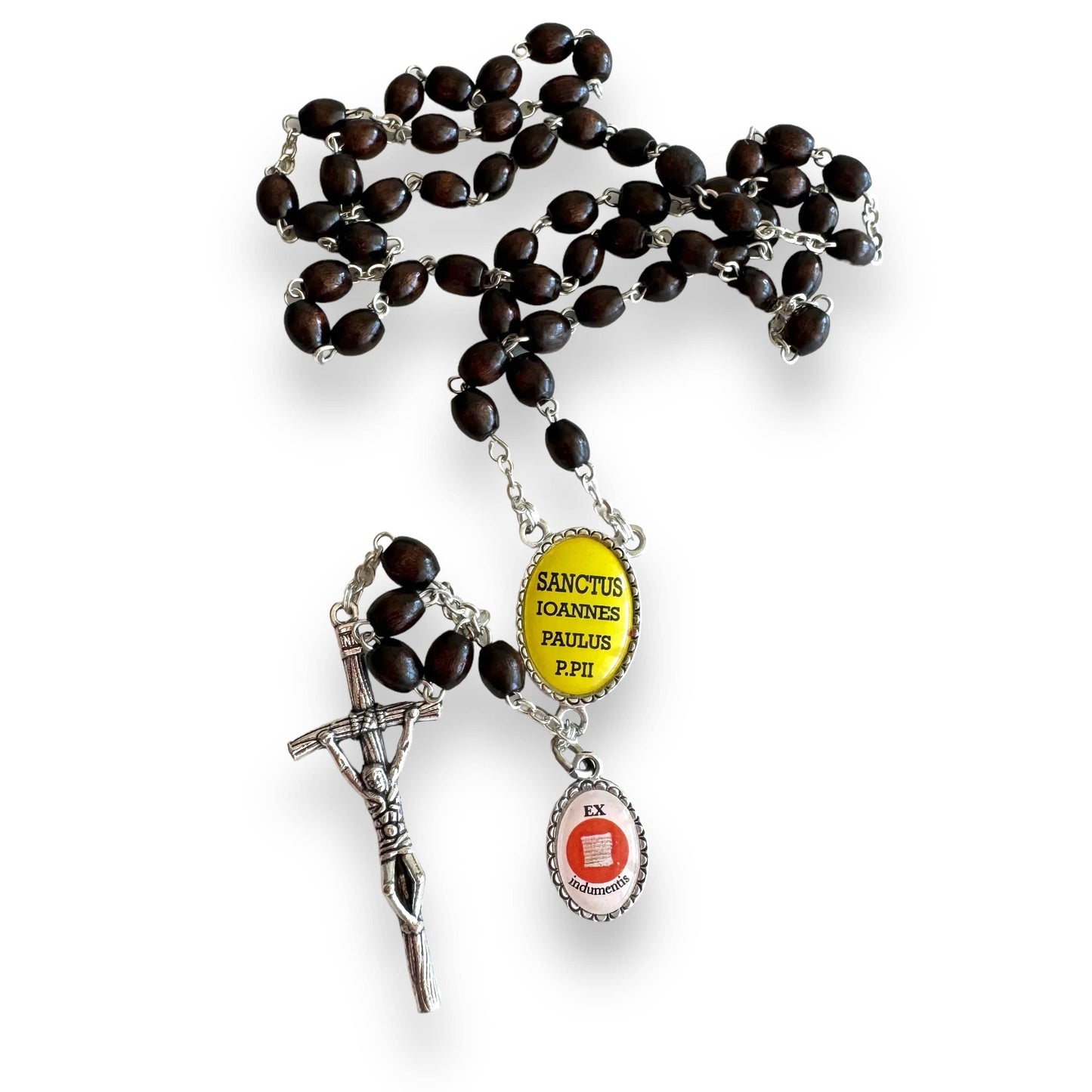 Saint JPII - St.John Paul II  - Canonization Rosary + Relic Medal | Catholically