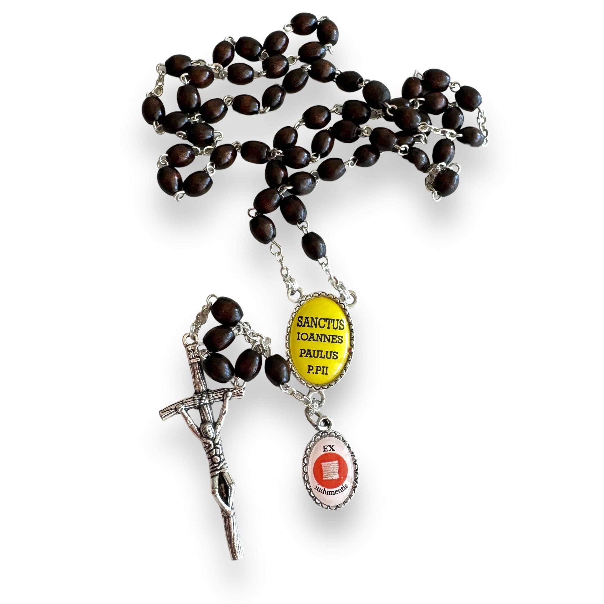 Saint JPII - St.John Paul II  - Canonization Rosary + Relic Medal | Catholically