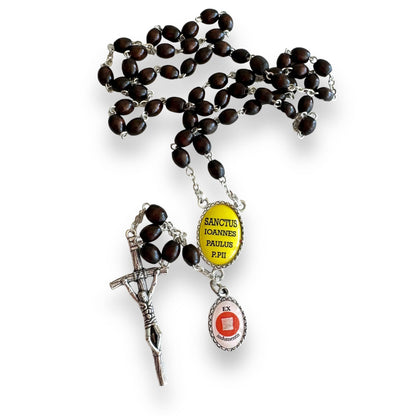 Saint JPII - St.John Paul II  - Canonization Rosary + Relic Medal | Catholically