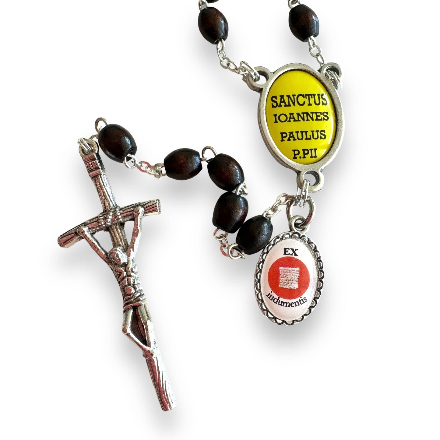 Saint JPII - St.John Paul II  - Canonization Rosary + Relic Medal | Catholically