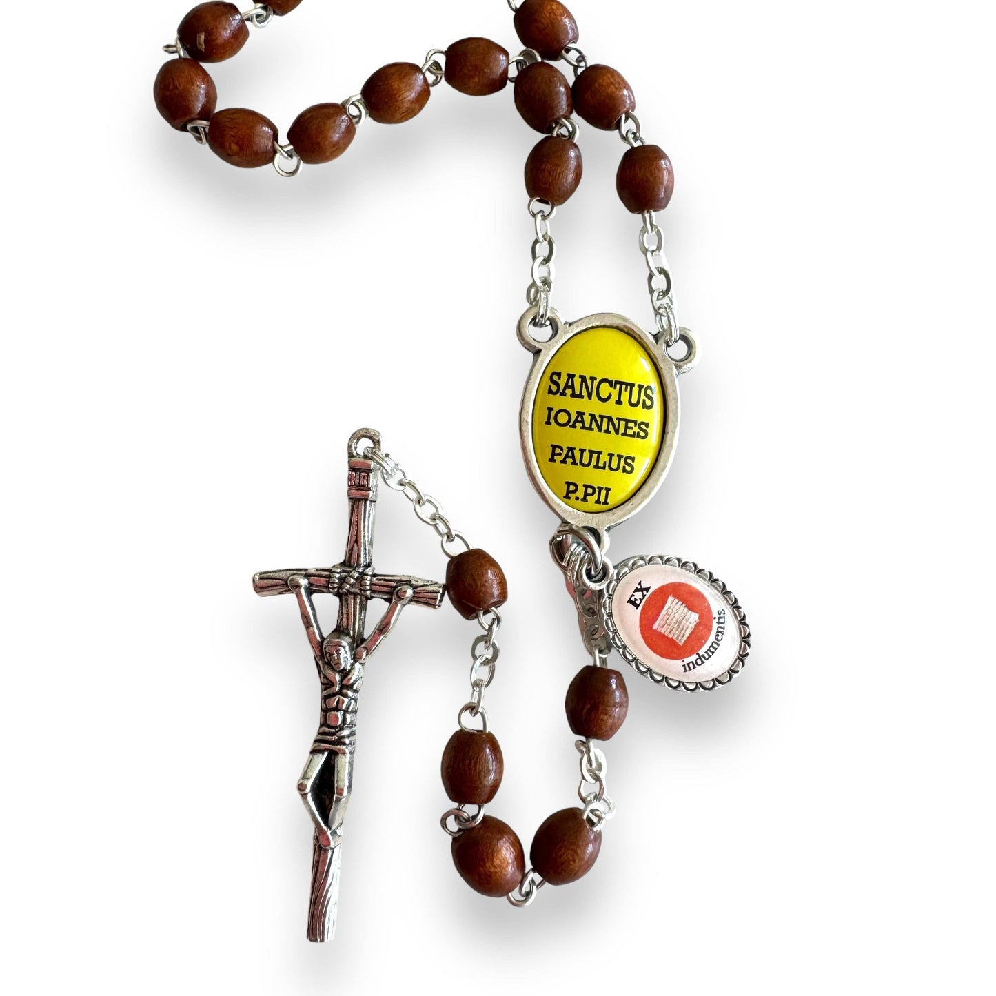 Saint JPII - St.John Paul II  - Canonization Rosary + Relic Medal | Catholically