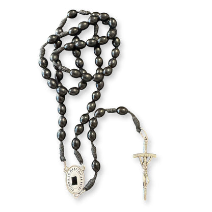 Saint Kolbe Relic Wooden Rosary - Handcrafted Spiritual Keepsake | Catholically