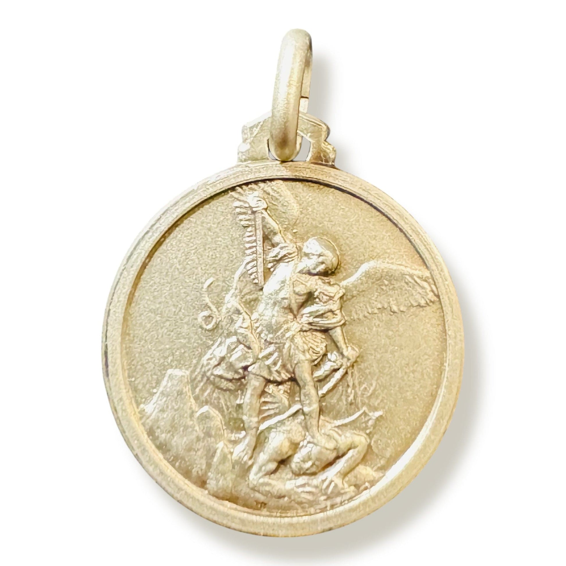 Saint Michael the Archangel Vintage Silver Medal – Blessed by Pope | Catholically