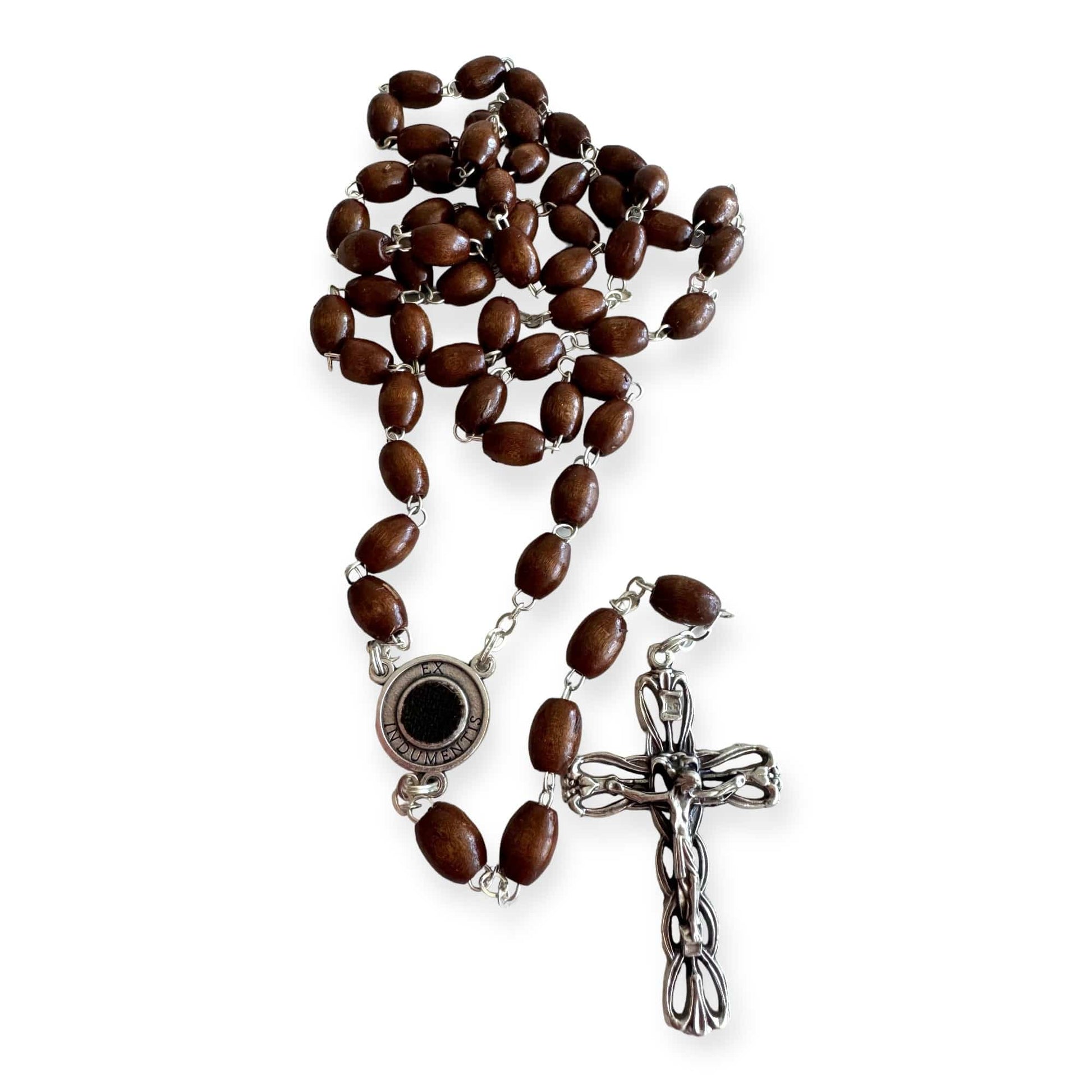 Saint Padre Pio Rosary Blessed By Pope w/ 2nd Class Relic - St. Father Pio | Catholically