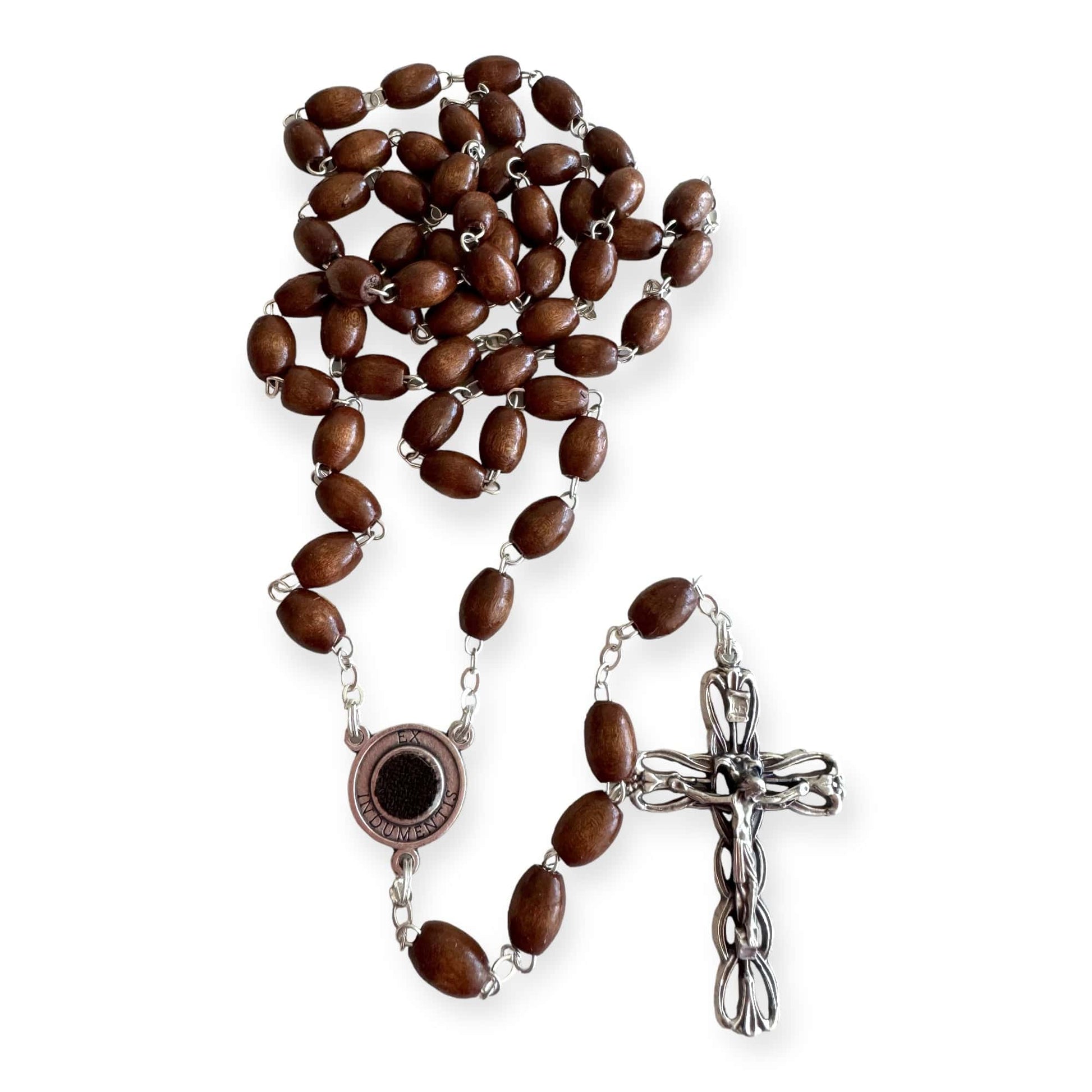 Saint Padre Pio Rosary Blessed By Pope w/ 2nd Class Relic - St. Father Pio | Catholically