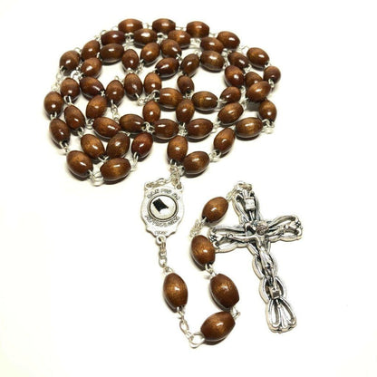 Saint Padre Pio Rosary Blessed By Pope w/ 2nd Class Relic - St. Father Pio | Catholically