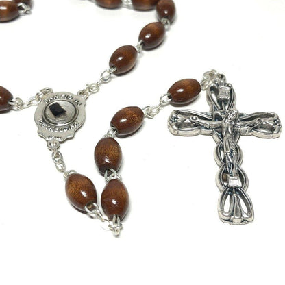Saint Padre Pio Rosary Blessed By Pope w/ 2nd Class Relic - St. Father Pio | Catholically