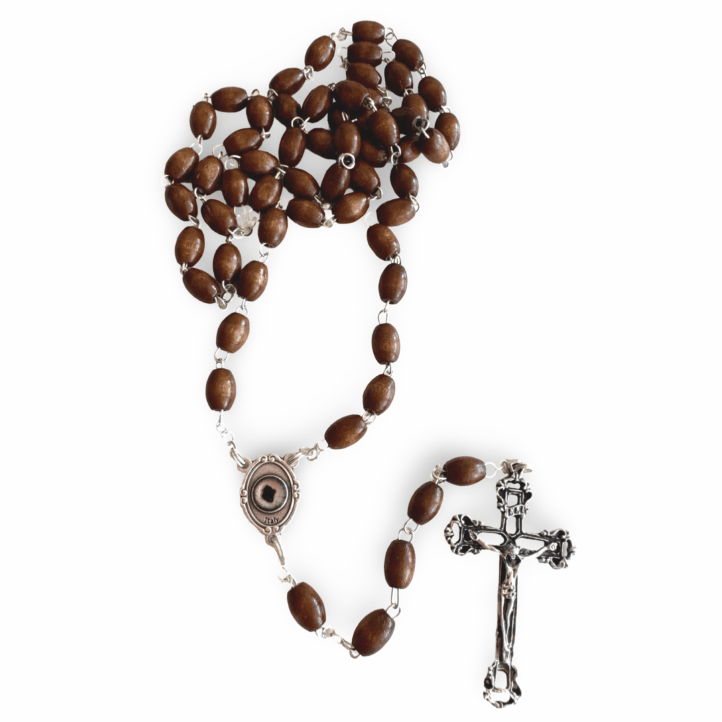 Saint Padre Pio Rosary w/ 2nd Class Relic - St. Father Pio - Blessed by Pope | Catholically