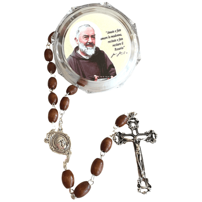 Saint Padre Pio Rosary w/ 2nd Class Relic - Blessed by Pope Leo XIV | Catholically