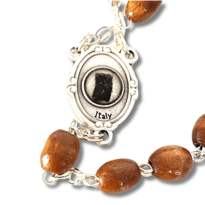 Saint Padre Pio Rosary with Relic -  Blessed by Pope | Catholically