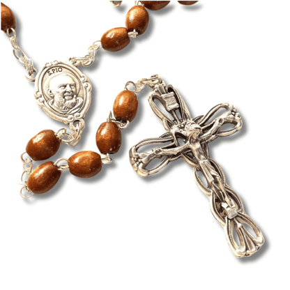 Saint Padre Pio Rosary with Relic -  Blessed by Pope | Catholically