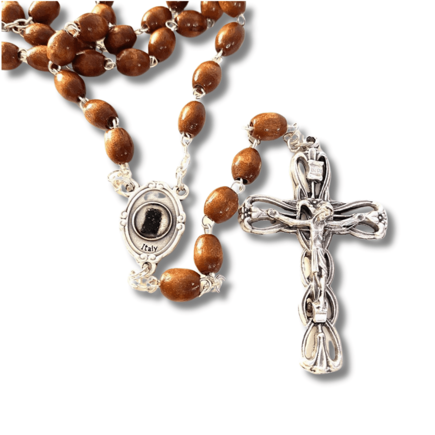 Saint Padre Pio Rosary with Relic -  Blessed by Pope | Catholically