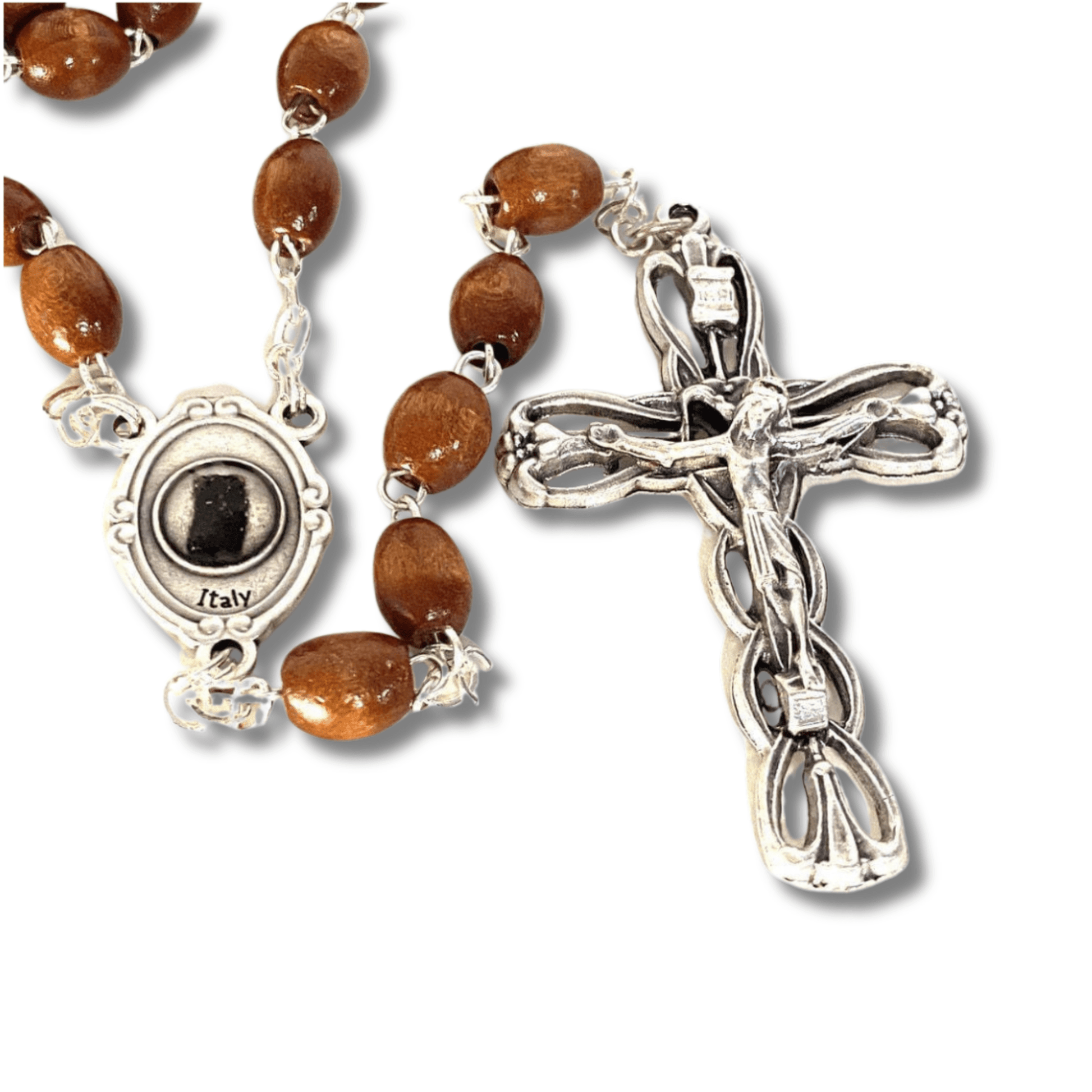 Saint Padre Pio Rosary with Relic -  Blessed by Pope | Catholically